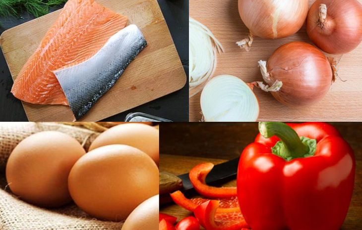 Nguyên liệu món ăn bánh cá hồi chiên