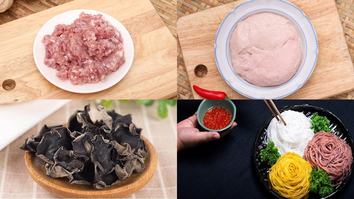 Nguyên liệu món ăn bún chả giò