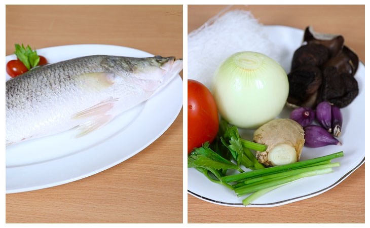 Nguyên liệu món ăn cá chẽm nướng giấy bạc