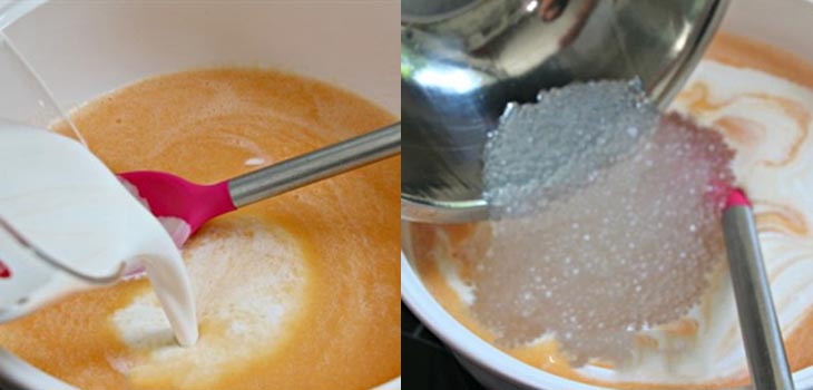 Bước 3 Nấu chè dưa lưới cốt dừa Chè dưa lưới cốt dừa bột báng