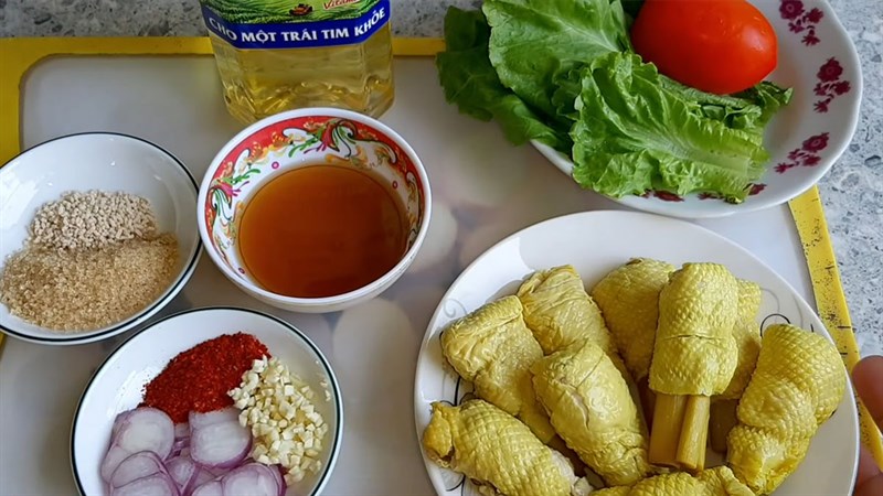 Nguyên liệu món ăn gà chiên nước mắm chay