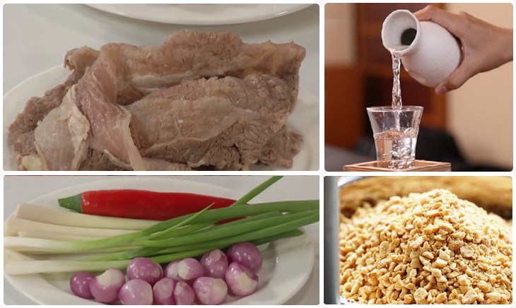 Nguyên liệu món ăn gân bò xào sả ớt