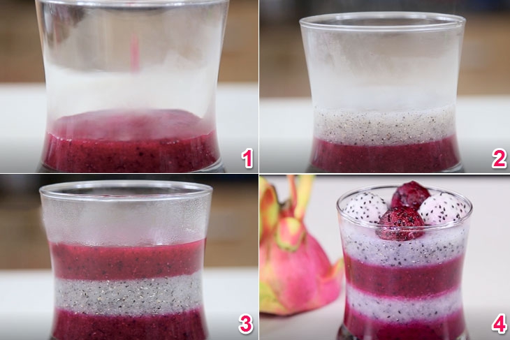 Bước 2 Đổ khuôn Jelly thanh long