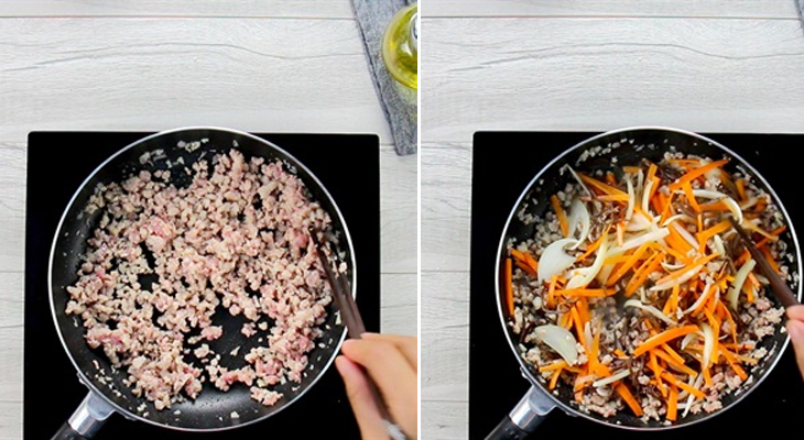Bước 3 Xào miến miến xào thịt bằm