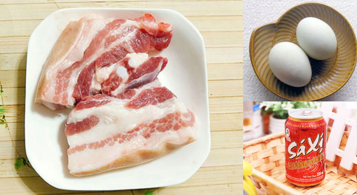 Nguyên liệu món ăn thịt kho xá xị