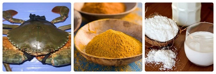 Nguyên liệu món ăn cà ri cua