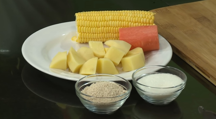 Bước 1 Sơ chế nguyên liệu Canh chay thập cẩm