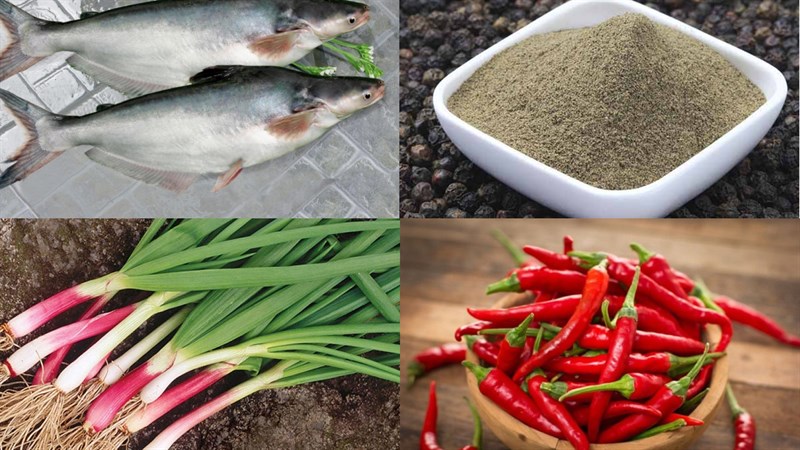 Nguyên liệu món ăn cá basa kho tiêu