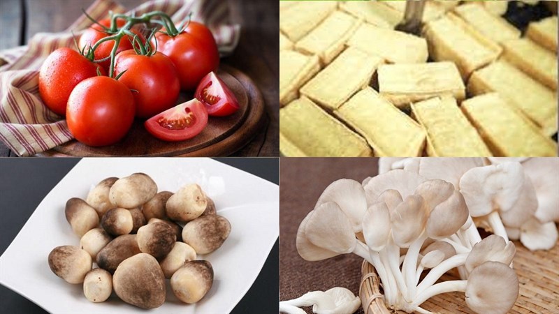 Nguyên liệu món ăn canh bún chay