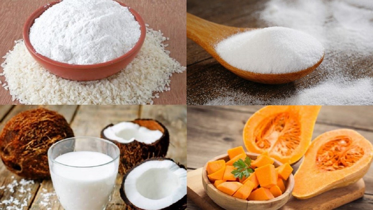 Nguyên liệu món ăn chè bí đỏ nước cốt dừa