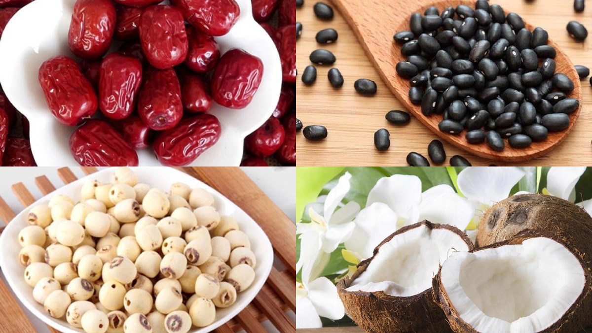 Nguyên liệu món ăn chè hạt sen táo đỏ