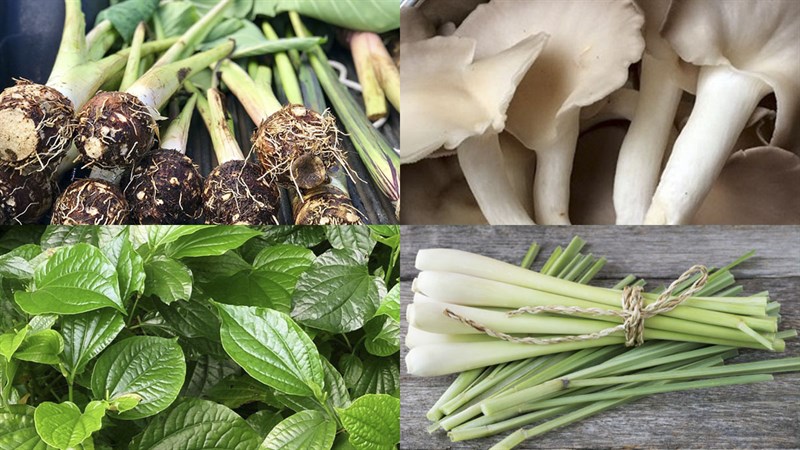 Nguyên liệu món ăn canh khoai môn chay