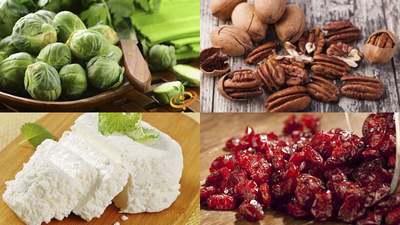 Nguyên liệu món ăn 2 món salad bắp cải tí hon