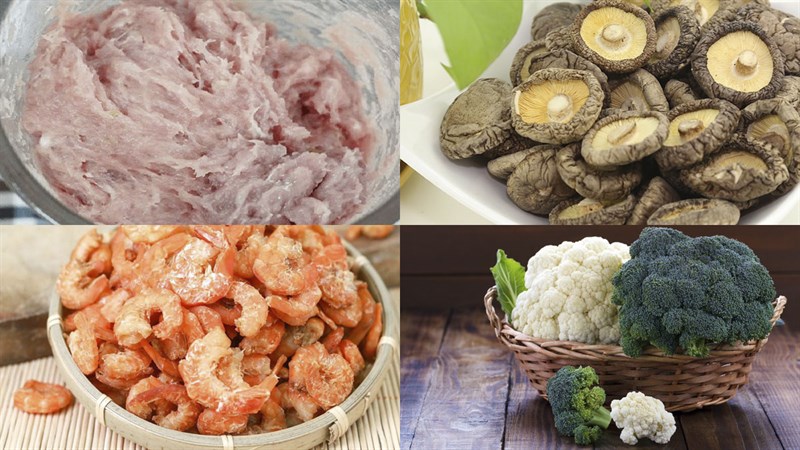 Nguyên liệu món ăn canh mọc thập cẩm
