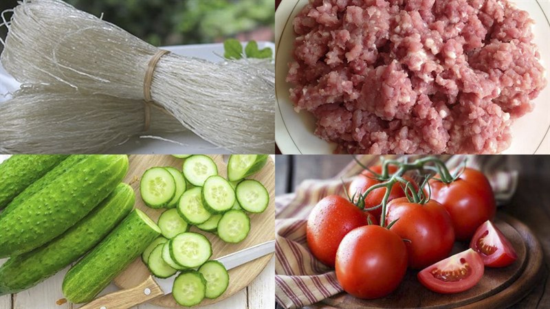 Nguyên liệu món ăn miến trộn chua ngọt