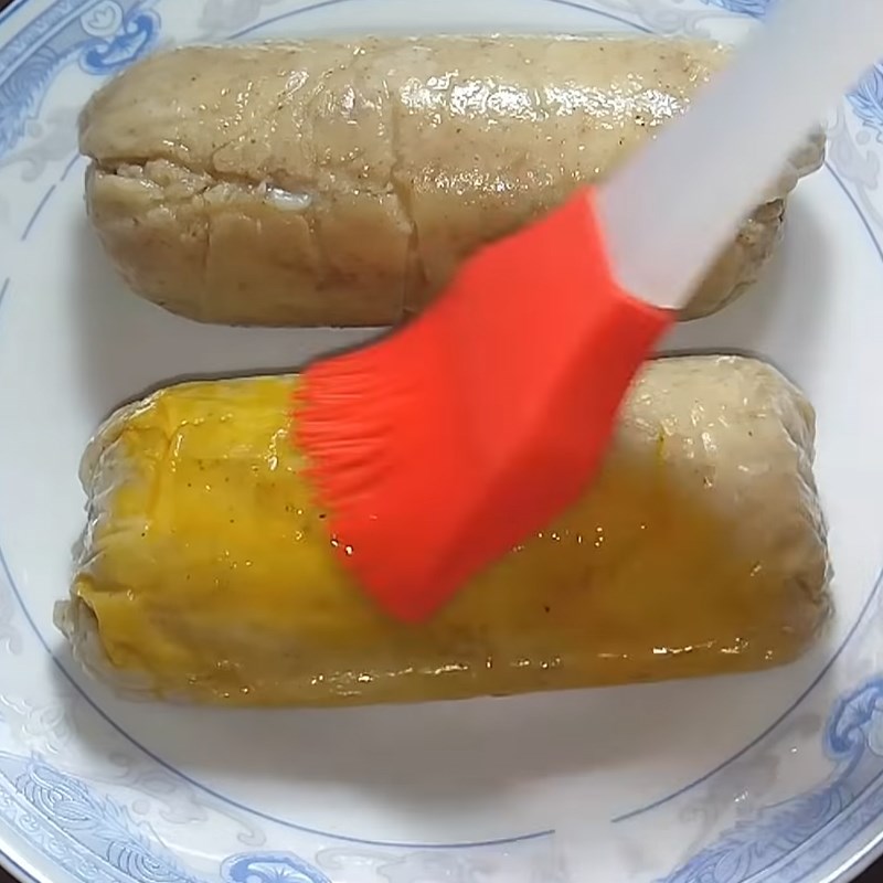 Bước 6 Chiên chả Chả quế chay từ bột mì