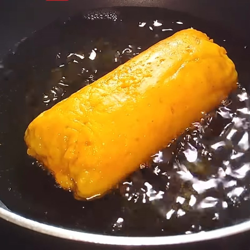 Bước 6 Chiên chả Chả quế chay từ bột mì