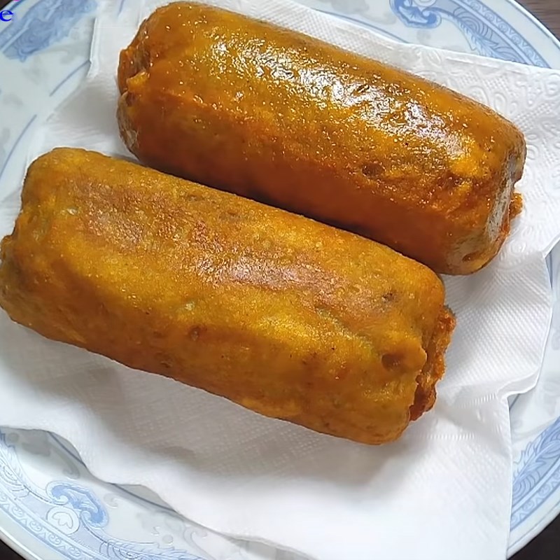 Bước 6 Chiên chả Chả quế chay từ bột mì