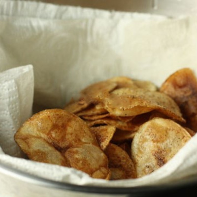 Bước 3 Chiên khoai Snack khoai lang