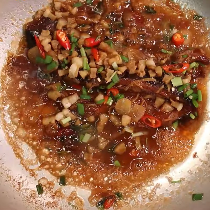 Bước 3 Chiên mắm cá lóc Mắm cá lóc chiên