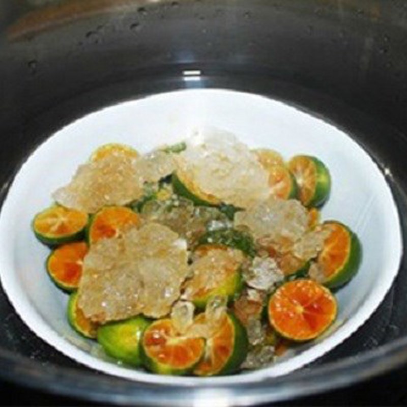 Bước 2 Chưng tắc Tắc chưng mật ong