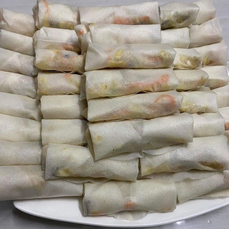 Bước 3 Cuốn và chiên chả giò Bún chả giò chay