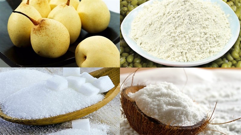 Nguyên liệu món ăn thạch quả lê