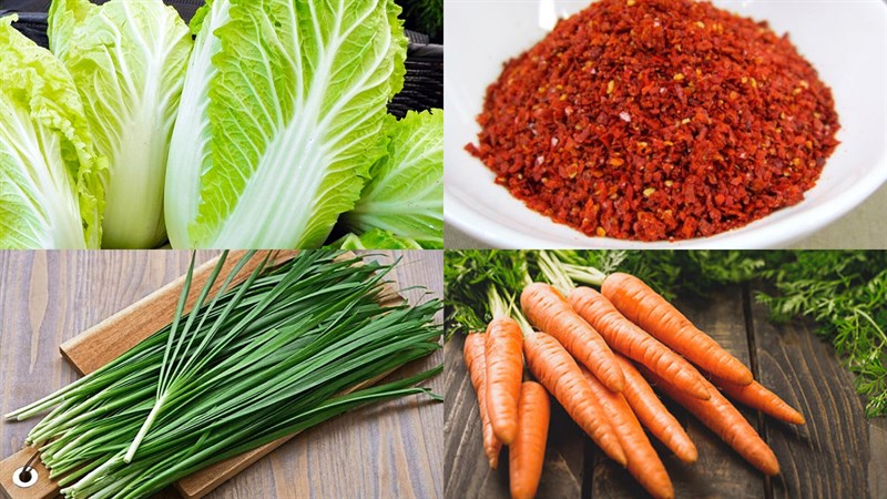Nguyên liệu món ăn kim chi cải thảo hàn quốc