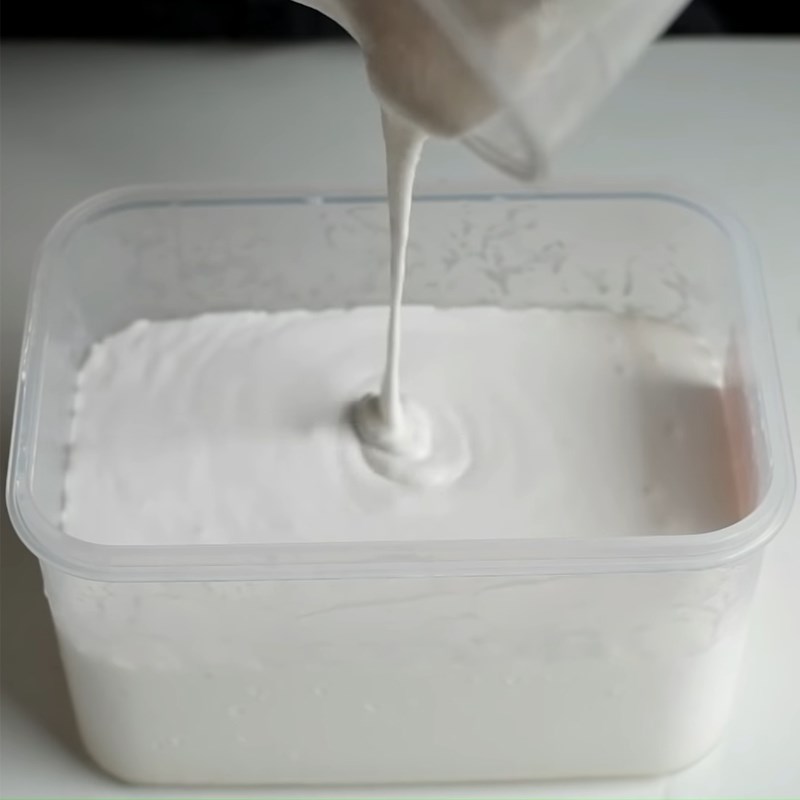 Bước 5 Đổ khuôn kem Kem dừa không Whipping Cream