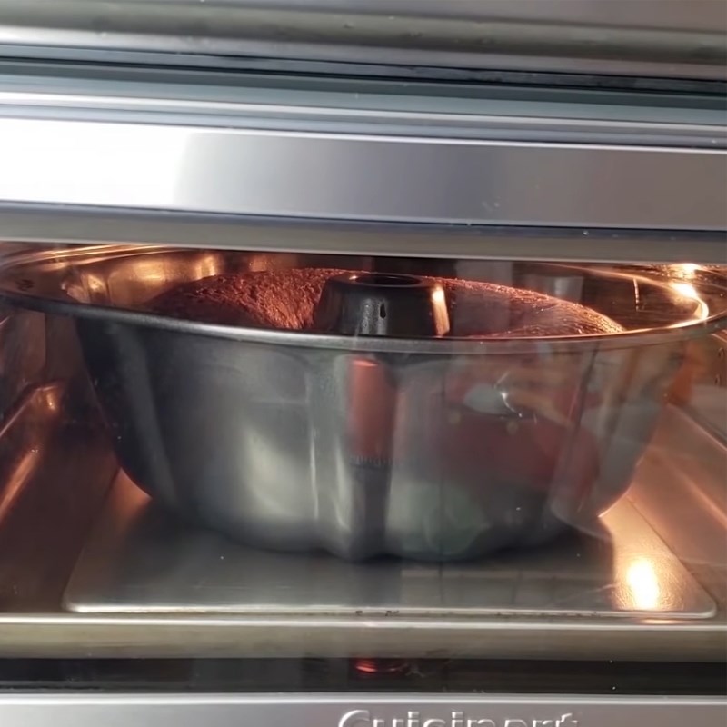 Bước 3 Đổ khuôn và nướng bánh Bánh bò rễ tre khoai lang tím
