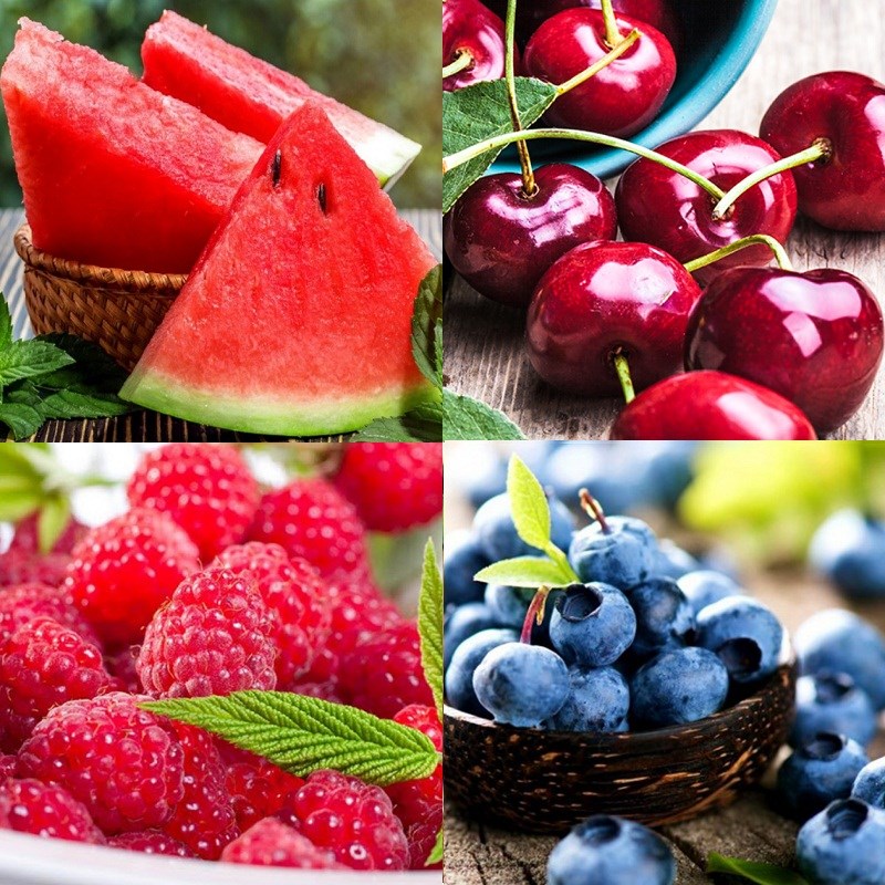 Nguyên liệu món ăn salad hoa quả giảm cân từ trái cây họ berry