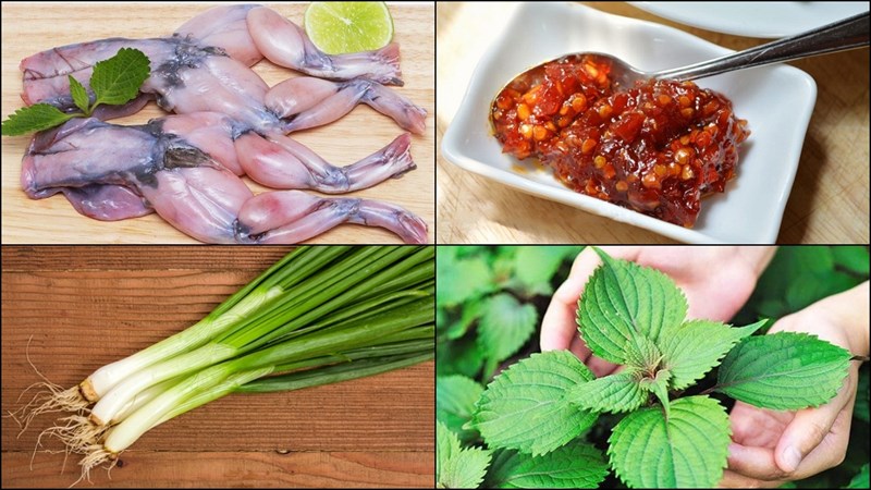 Nguyên liệu món ăn 2 món ếch xào