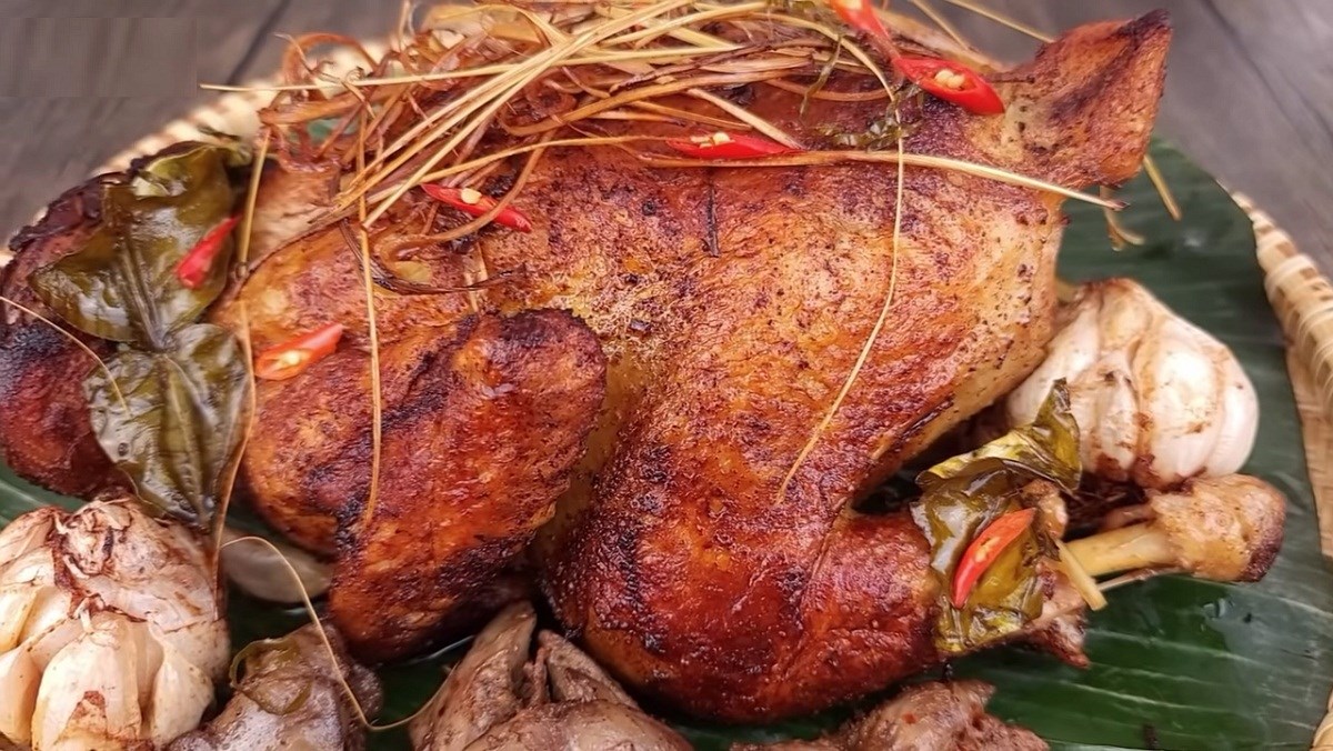 Gà đốt ô thum bằng chảo
