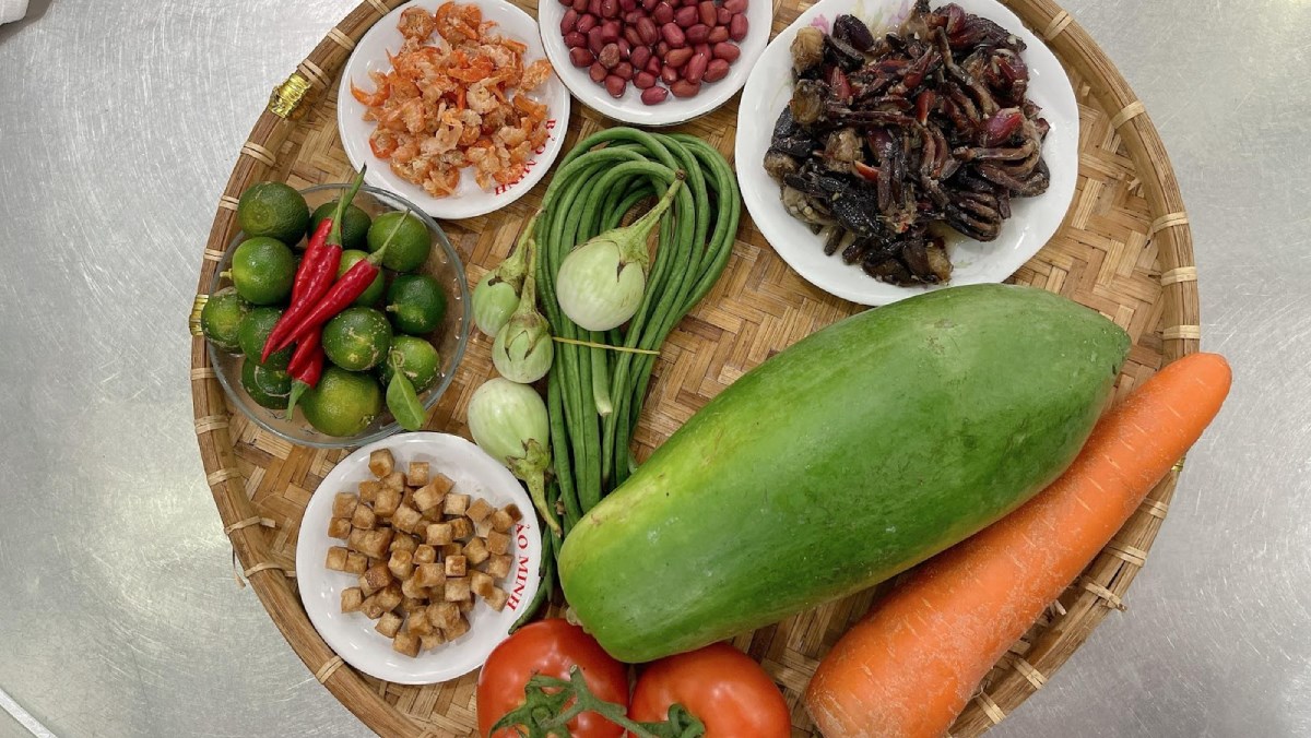 Nguyên liệu món ăn gỏi ba khía miền tây