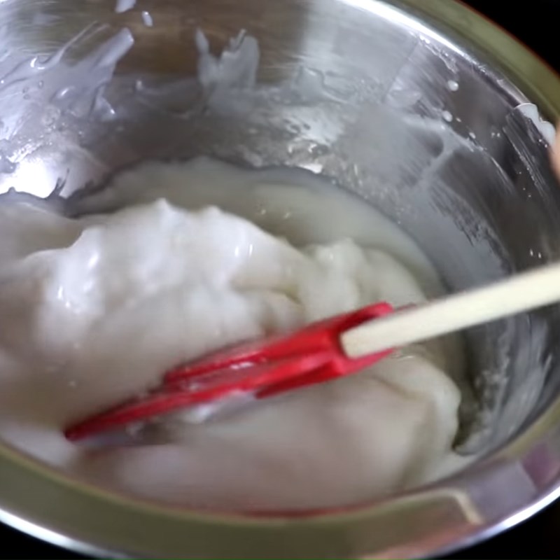 Bước 5 Hấp bột bánh mochi Bánh mochi kem xoài