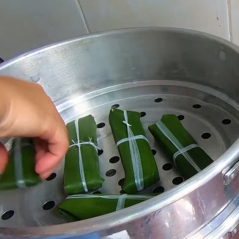 Bước 6 Hấp chả Chả lụa tàu hũ ky khô