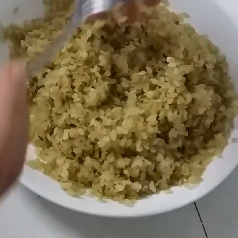 Bước 3 Hấp cốm Xôi cốm dừa