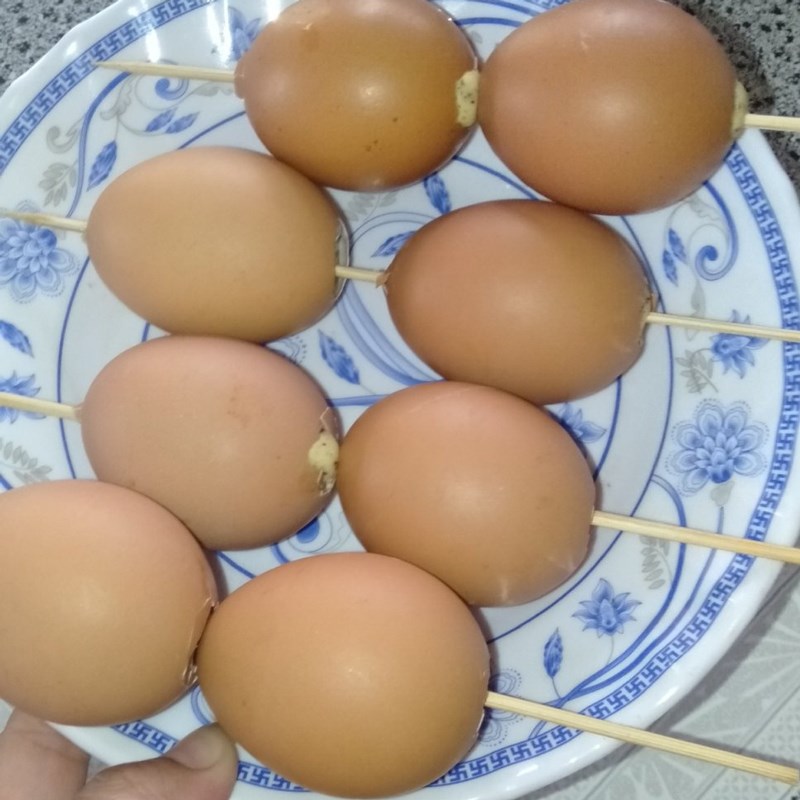 Bước 4 Hấp và nướng trứng gà Trứng gà nướng bằng bếp than
