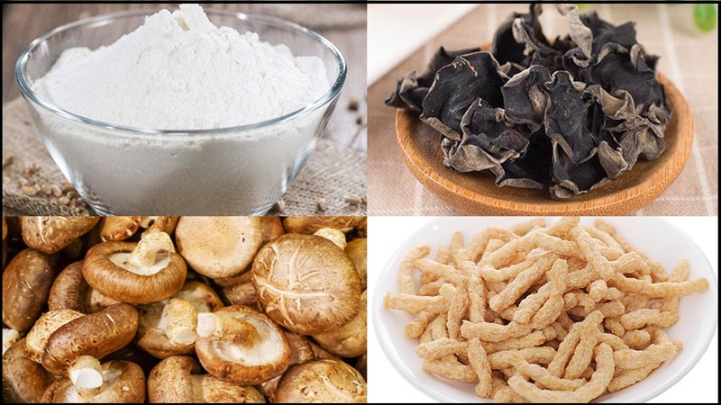 Nguyên liệu món ăn bánh gối chay