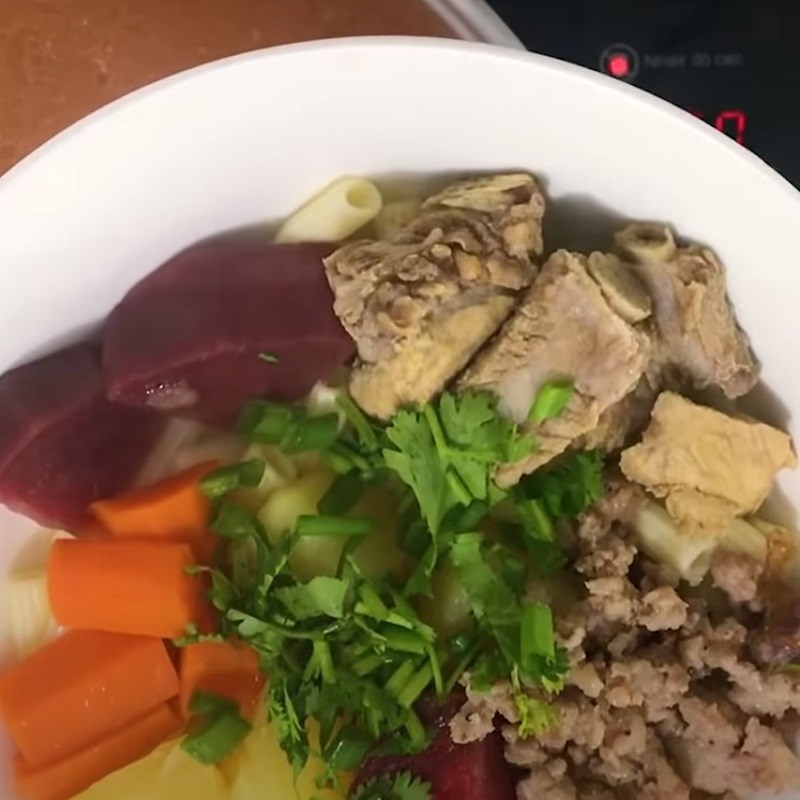 Bước 6 Hoàn thành Nui sườn heo rau củ