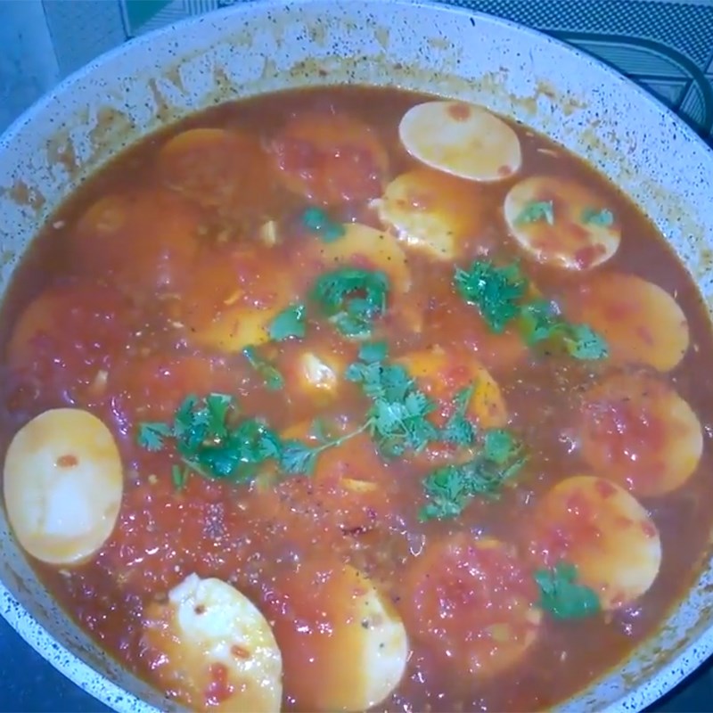 Bước 3 Hoàn thành Đậu hũ non sốt cà chua