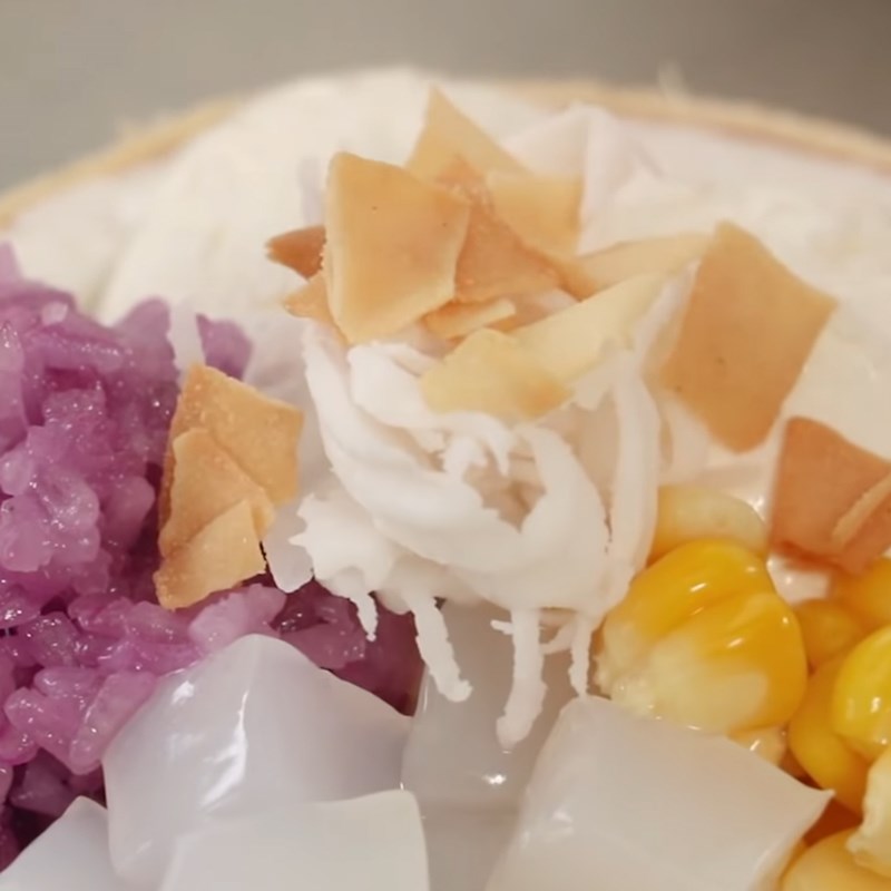 Bước 4 Hoàn thành Kem xôi dừa Thái Lan