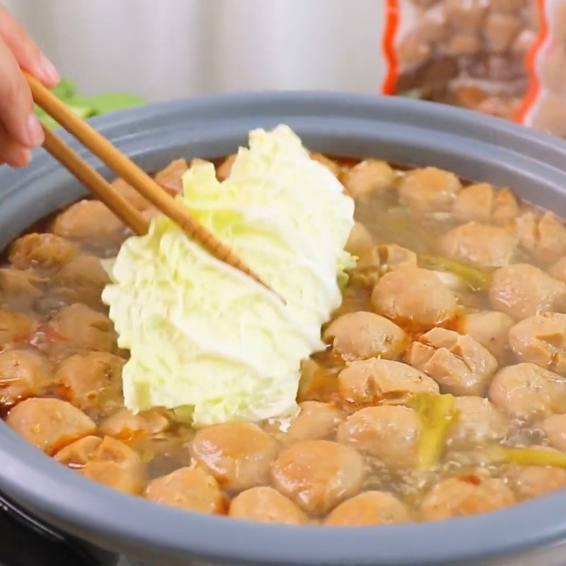 Bước 4 Thành phẩm Lẩu bò viên sa tế