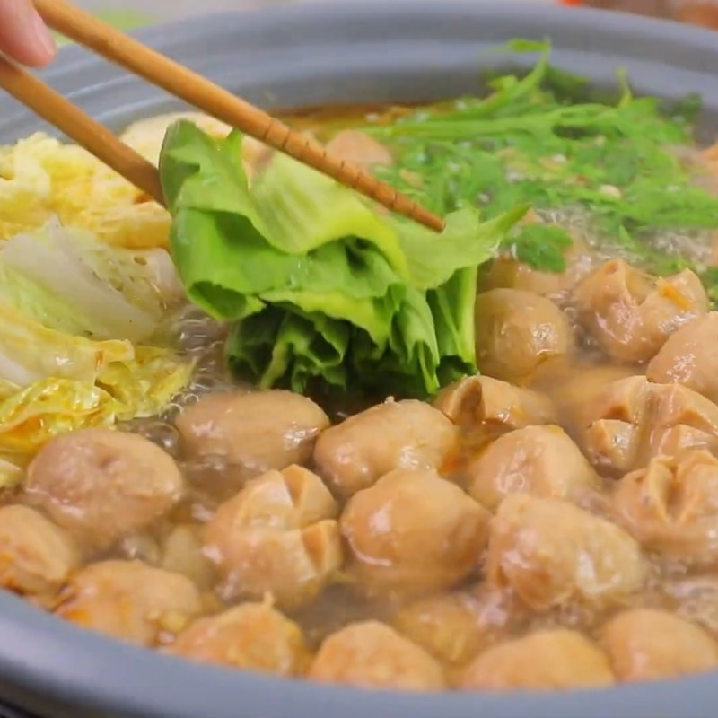 Bước 4 Thành phẩm Lẩu bò viên sa tế