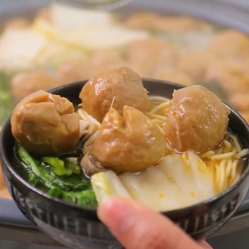 Bước 4 Thành phẩm Lẩu bò viên sa tế