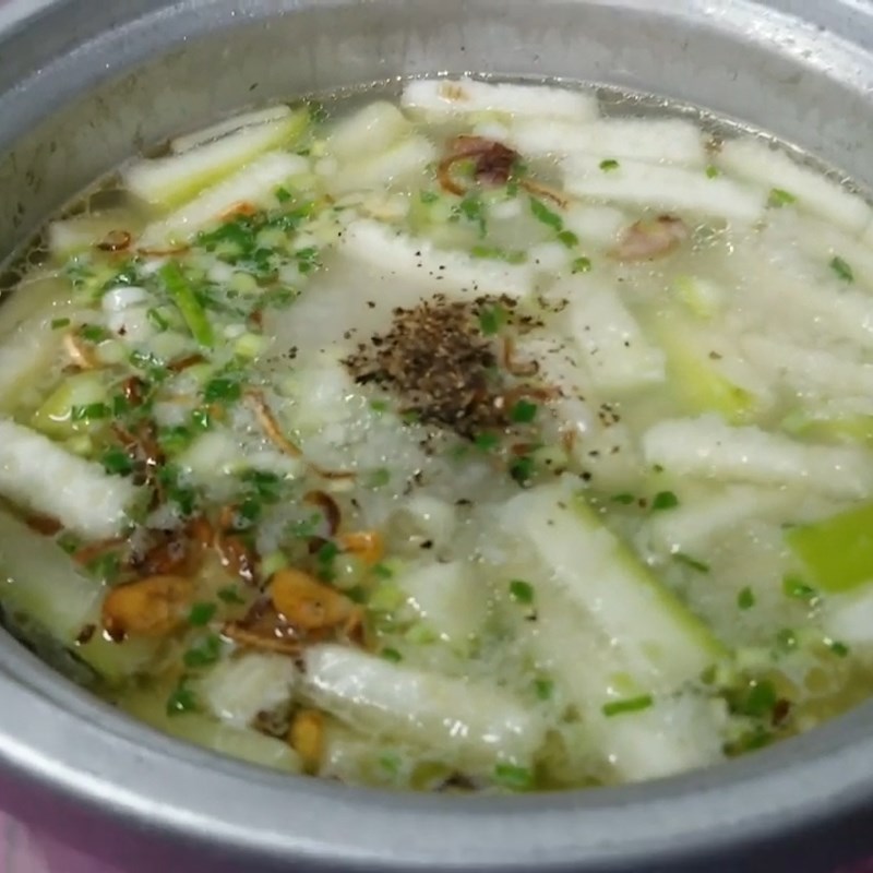Bước 5 Hoàn thành Cháo cá lóc nấu bầu