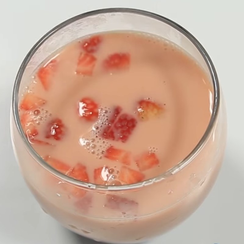 Bước 4 Hoàn thành Trà sữa dâu