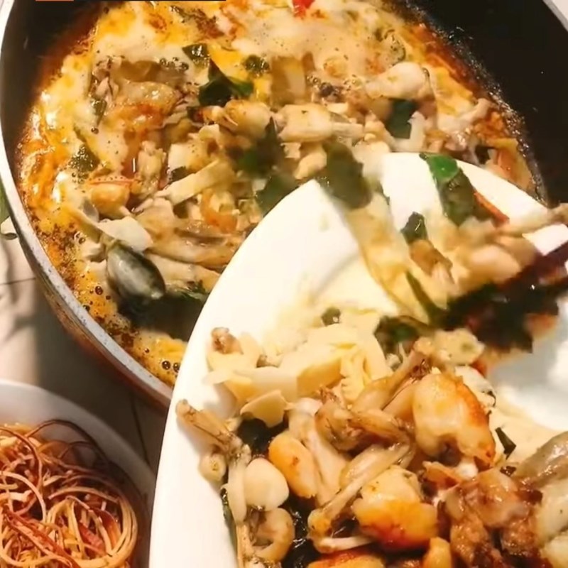 Bước 5 Hoàn thành Lẩu ếch măng cay