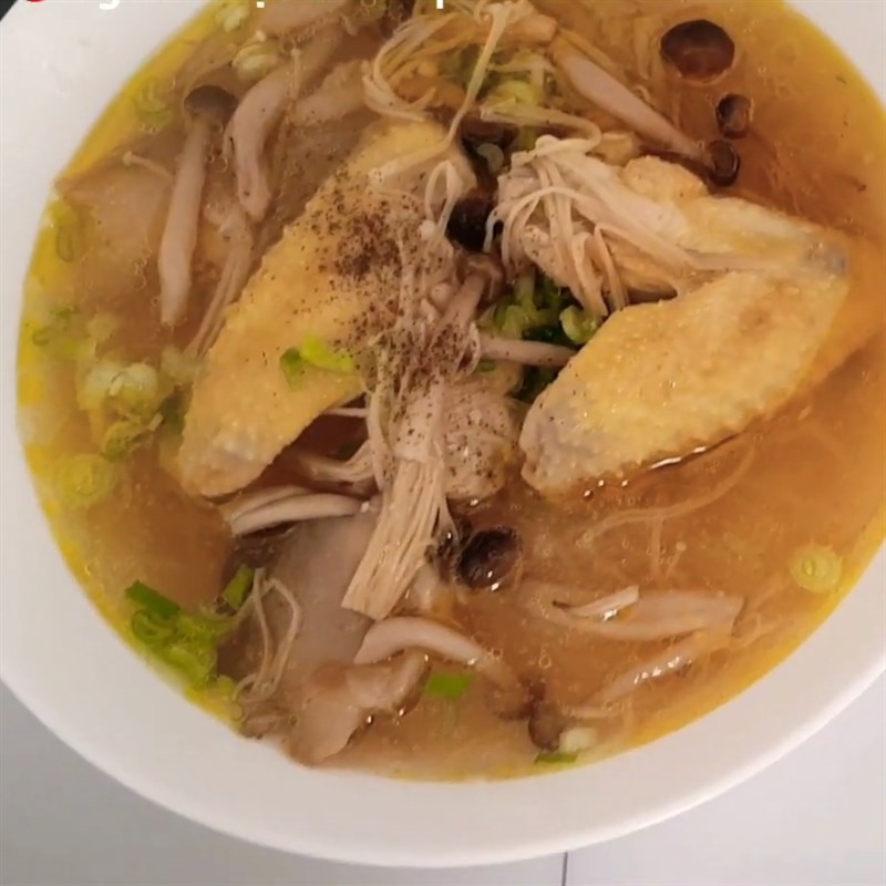 Bước 5 Hoàn thành Miến gà với nấm