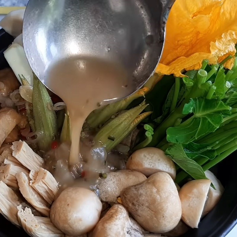 Bước 4 Hoàn thiện món ăn Lẩu mắm chay